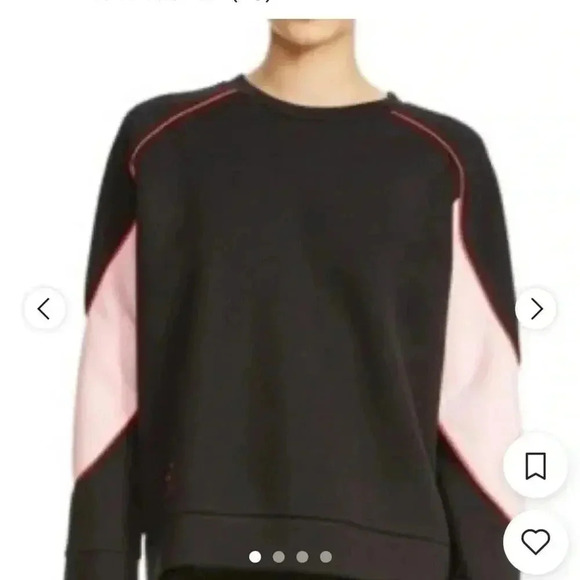 Maje Colorblock Sweatshirt -Pink/Black‎ (M) Made in France - Picture 1 of 6